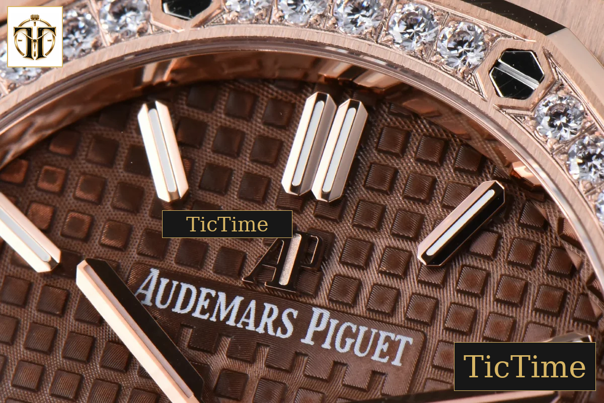 Royal Oak Ladies 67651OR 33mm ZF RG Diamond Chocolate Dial RG Bracelet Quartz — foto 6