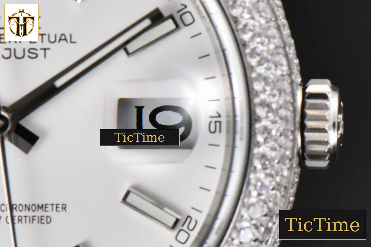 Datejust Full 41mm GMF Diamond White Dial Jubilee Bracelet A2824 — foto 9