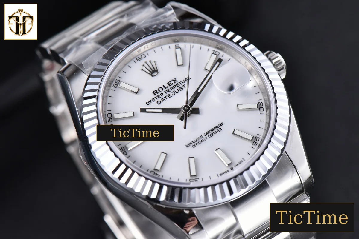 DateJust Fluted Bezel 126334 41mm VSF White Dial Oyster Bracelet VS3235 — foto 25