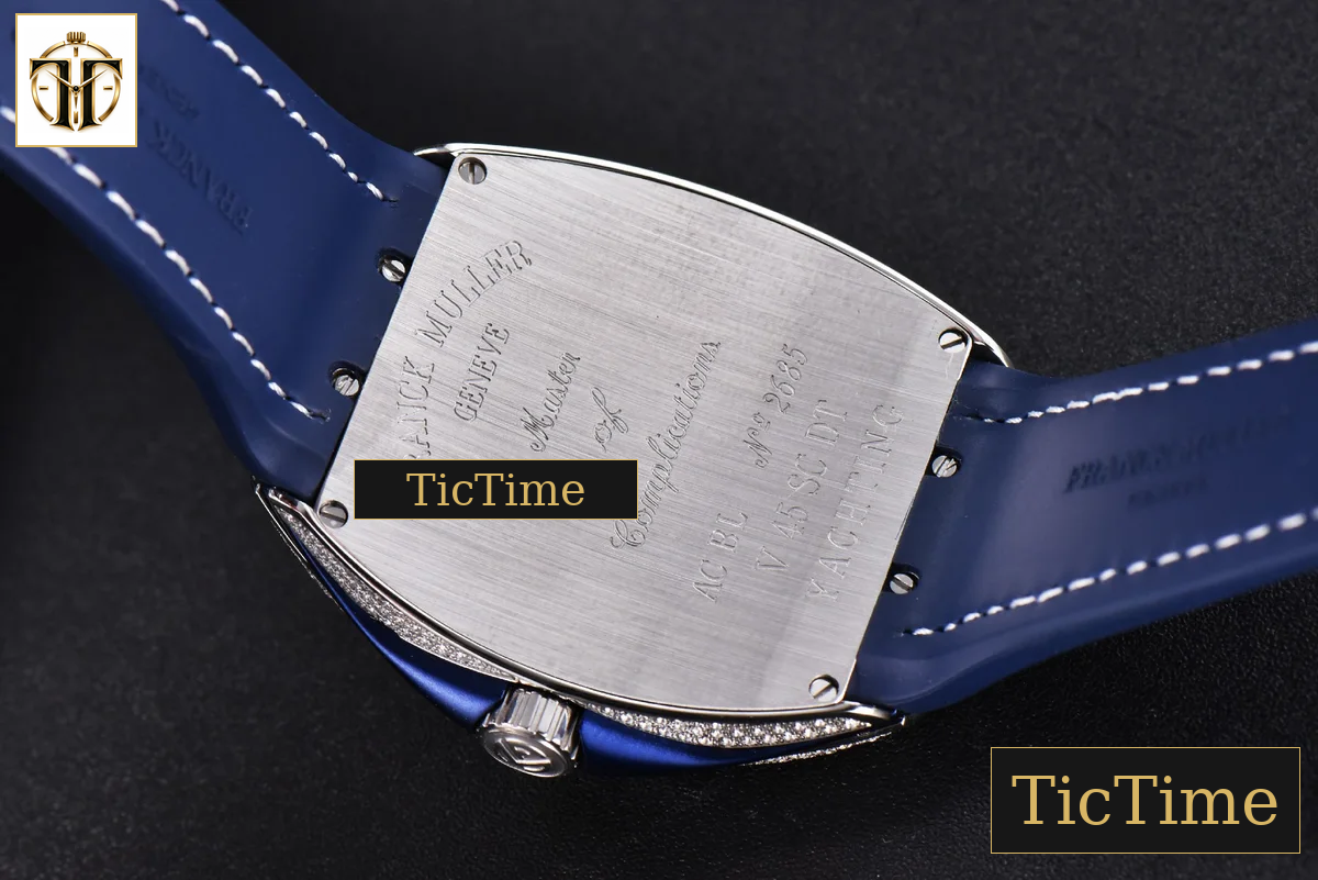 Vanguard V45 ZF SS Full Diamonds Blue Textured Dial Blue Rubber Strap Miyota 9015 — foto 24
