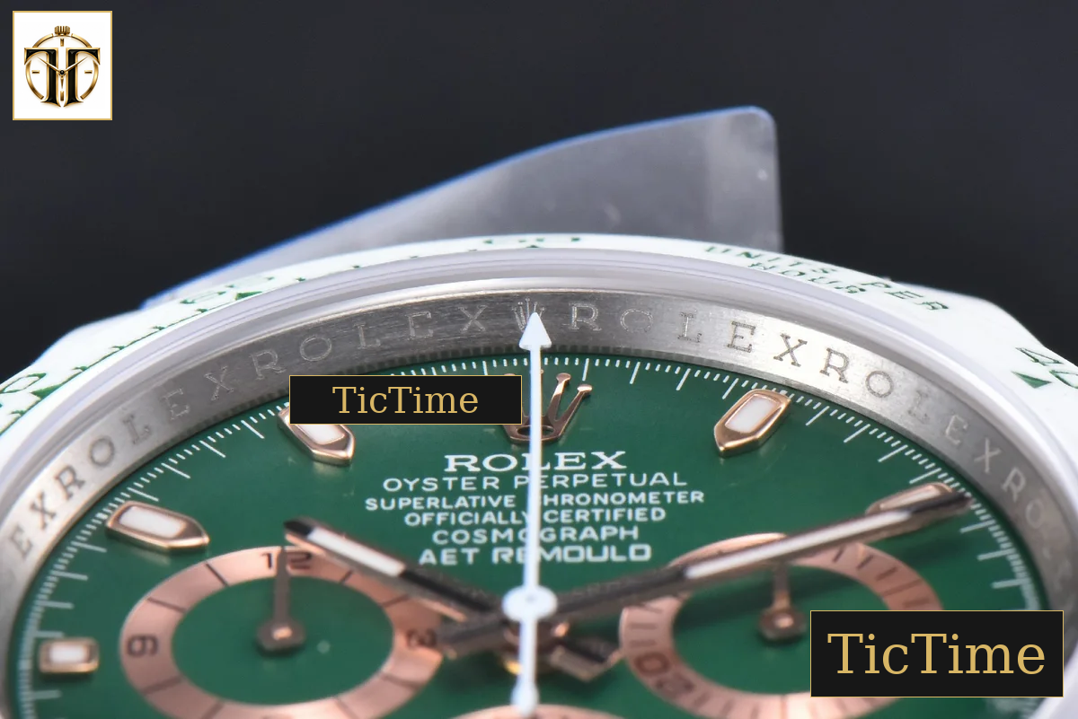 Daytona AET AETF White Ceramic Green Dial Ceramic Bracelet V2 SA4130 — foto 12
