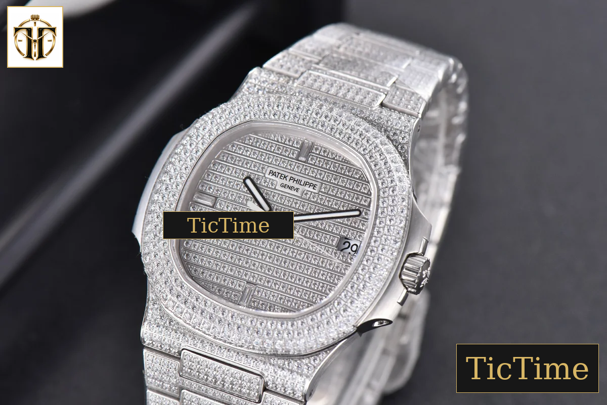 Nautilus 5719/1G PPF Full Diamonds Dial and Bracelet 324CS — foto 5