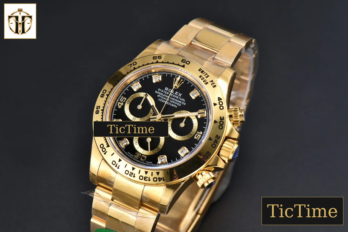 Daytona 116508 APSF YG Black Dial Diamond Marker YG Bracelet SH4130 — foto 5
