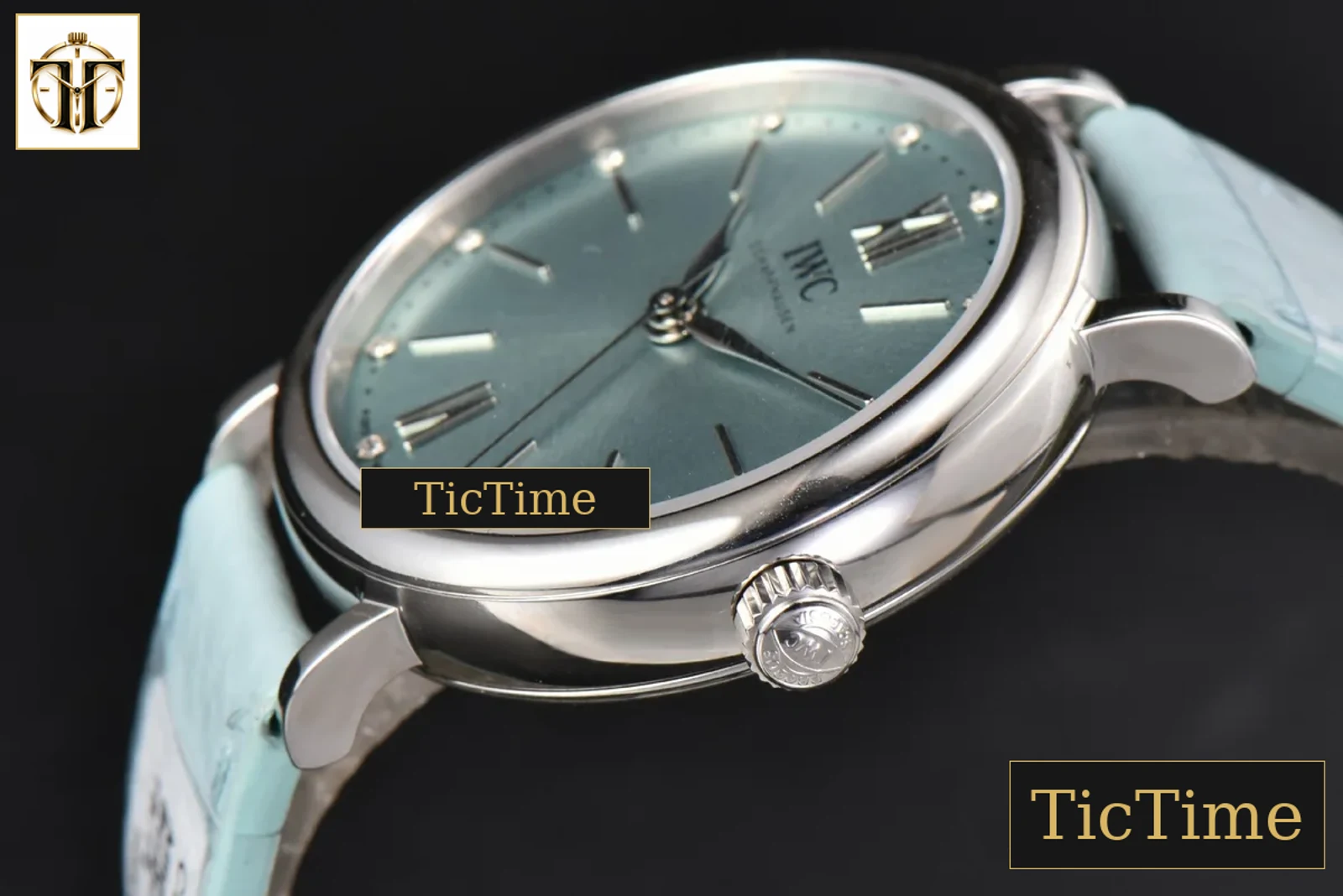 Portofino Automatic IW357416 34mm Ice Blue Dial Blue Leather Strap — foto 9