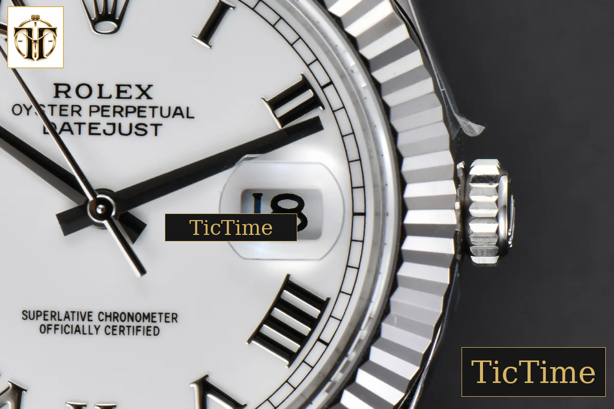DateJust 904L Fluted Bezel 126334 41mm ARF White Dial Roma Marker Jubilee Bracelet VR3235 — foto 10
