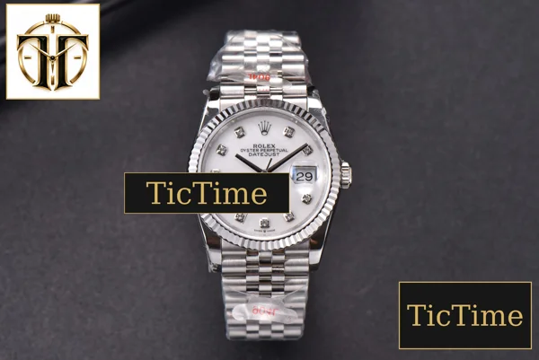 Foto frontal — DateJust 36mm GMF SS MOP Dial Diamond Marker Jubilee Bracelet VR3235