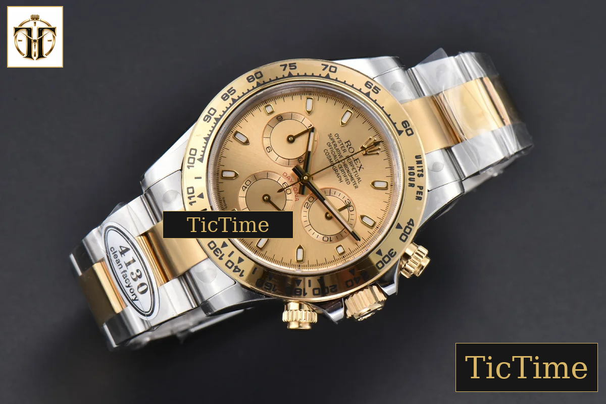Daytona 116503 40mm Clean Factory YG/SS YG Stick Dial Oyster Bracelet A4130 — foto 4