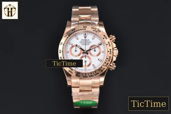 Foto frontal — Daytona 116505 APSF RG White Dial Lume Marker RG Bracelet SH4130