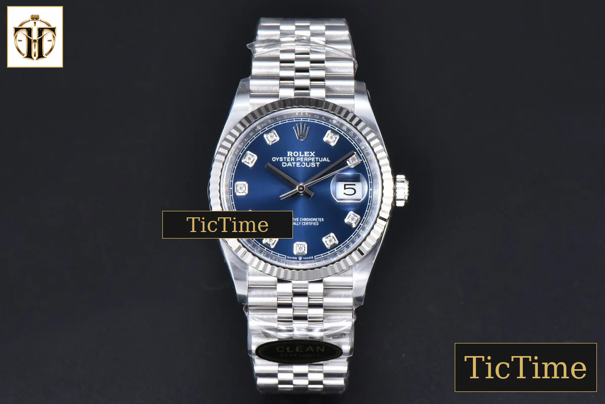 DateJust 126234 36mm Clean Factory Blue Dial Diamond Marker Jubilee Bracelet VR3235 — foto 2