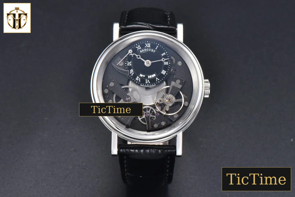Tradition 7057BB 40mm ZF Gray Dial Black Subdial Black Leather Strap A505 — foto 2