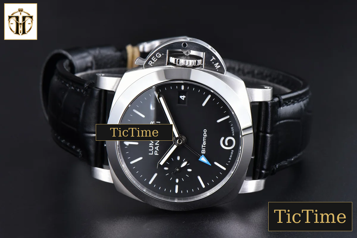 Luminor Quaranta BiTempo PAM1365 40mm VSF Black Dial Leather Strap P900 — foto 13