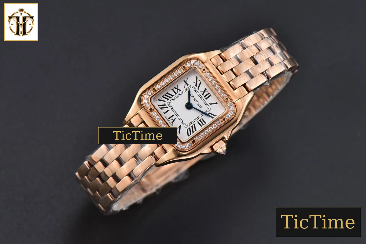 Panthère 22mm AF RG Diamond White Dial RG Bracelet Ronda Quartz — foto 4
