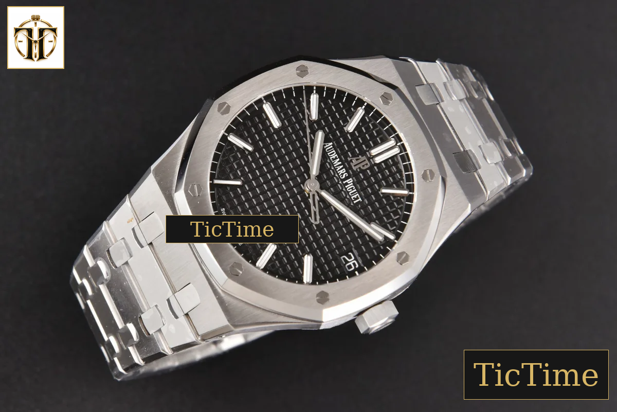 Royal Oak 15500 41mm APSF Black Textured Dial SS Bracelet V2 A4302 — foto 13