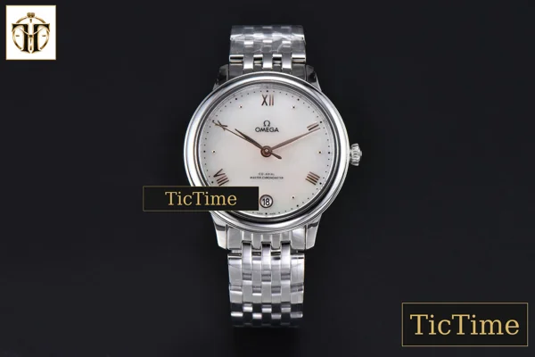 Foto frontal — De Ville Prestige Ladies 34mm VSF White Mop Dial Bracelet A8800