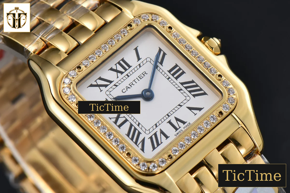 Panthère Secrete Ladies 27mm BVF YG White Dial Diamond Bezel RG Bracelet Ronda Quartz — foto 11