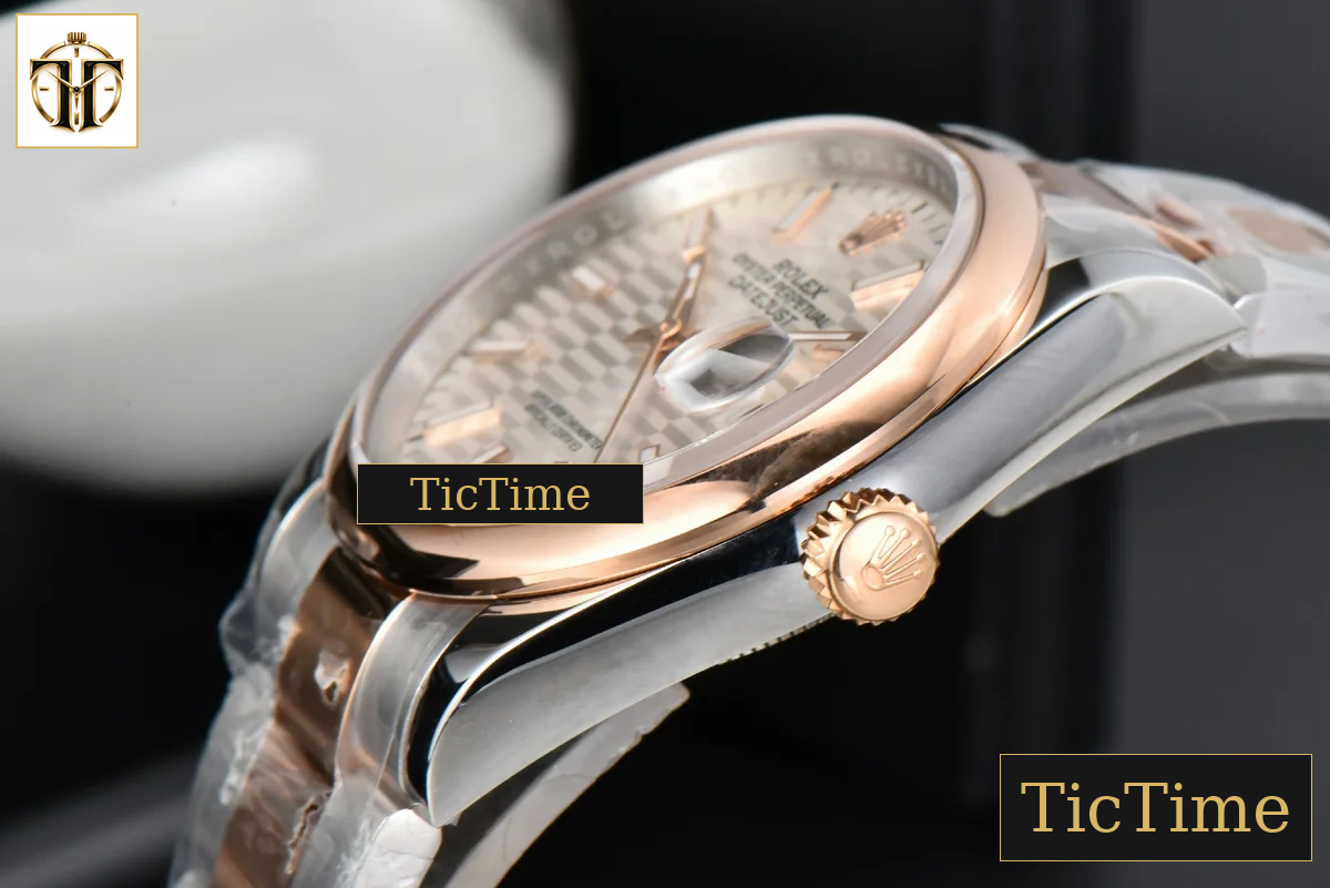 DateJust 36mm BPF RG/SS Diamodn Bezel Silver Motif Dial Oyster Bracelet A2824 — foto 6