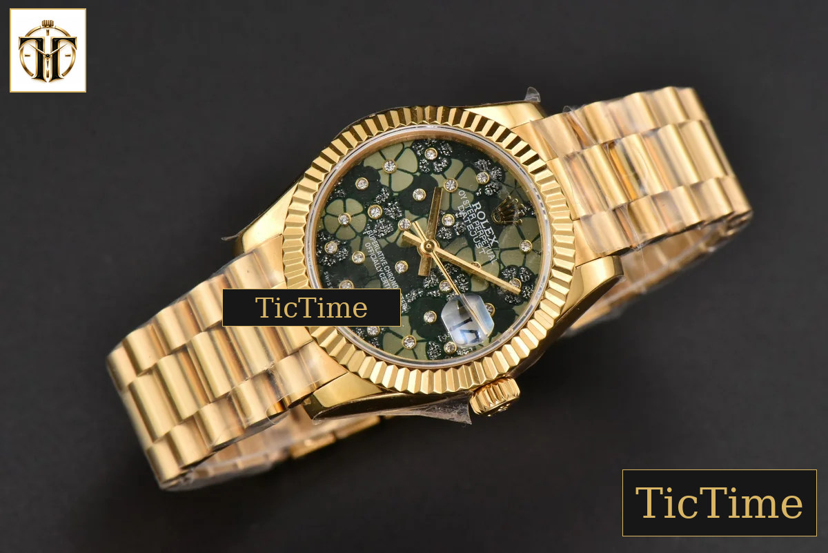 DateJust Ladies 904L 31mm WF YG Flowers Dial Oyster Bracelet A2671 — foto 15