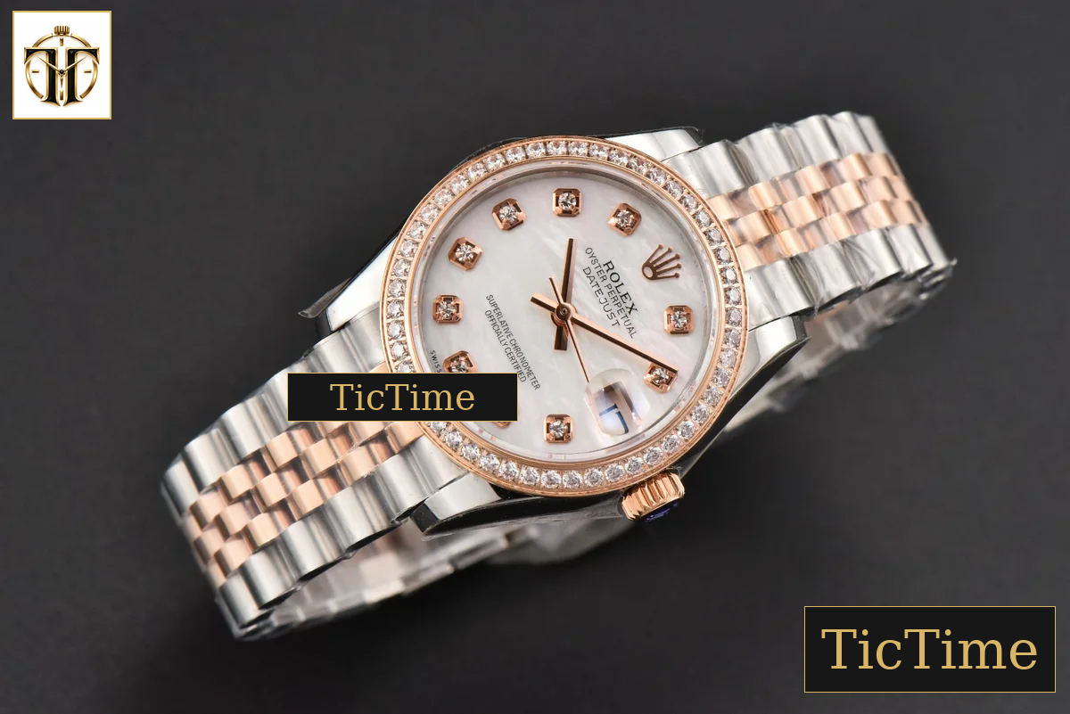 DateJust Ladies 904L 31mm WF RG/SS Diamond MOP Dial Jubilee Bracelet A2671 — foto 15