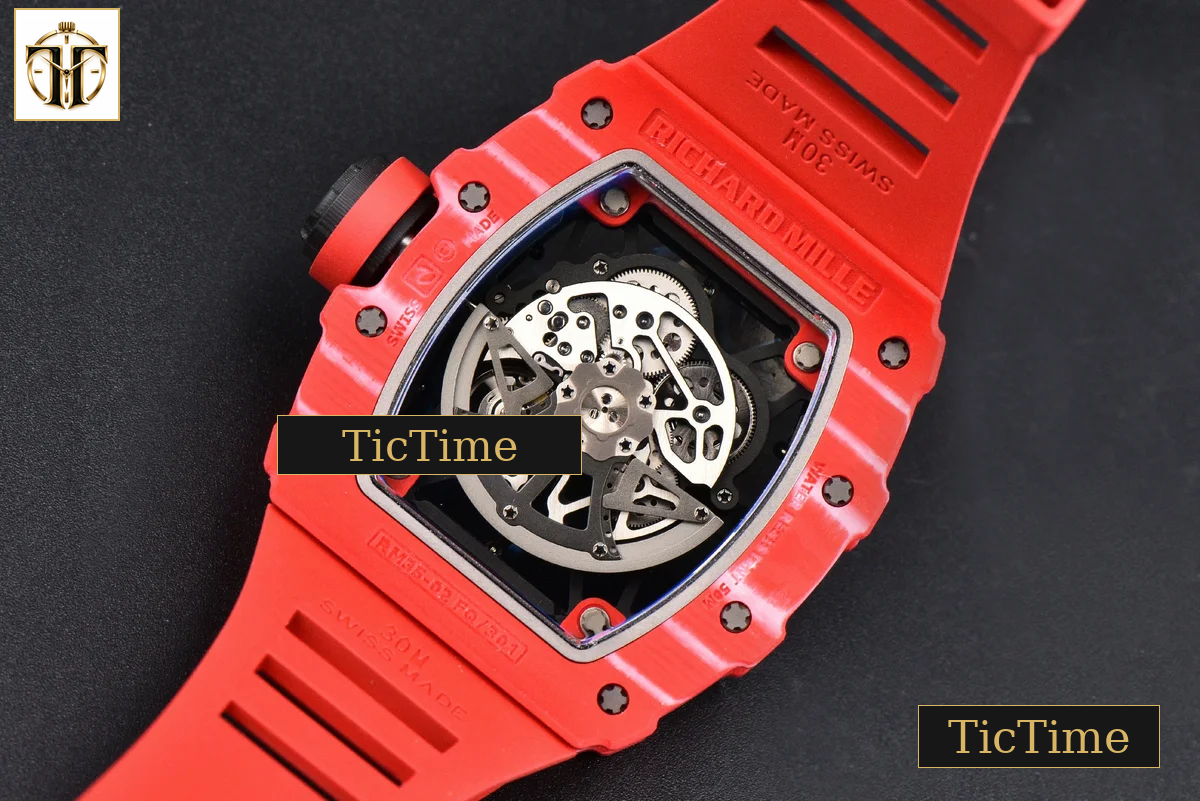 RM035-02 APSF Red NTPT Red Rubber Strap V2 (Free Sprung) RMAL1 — foto 18