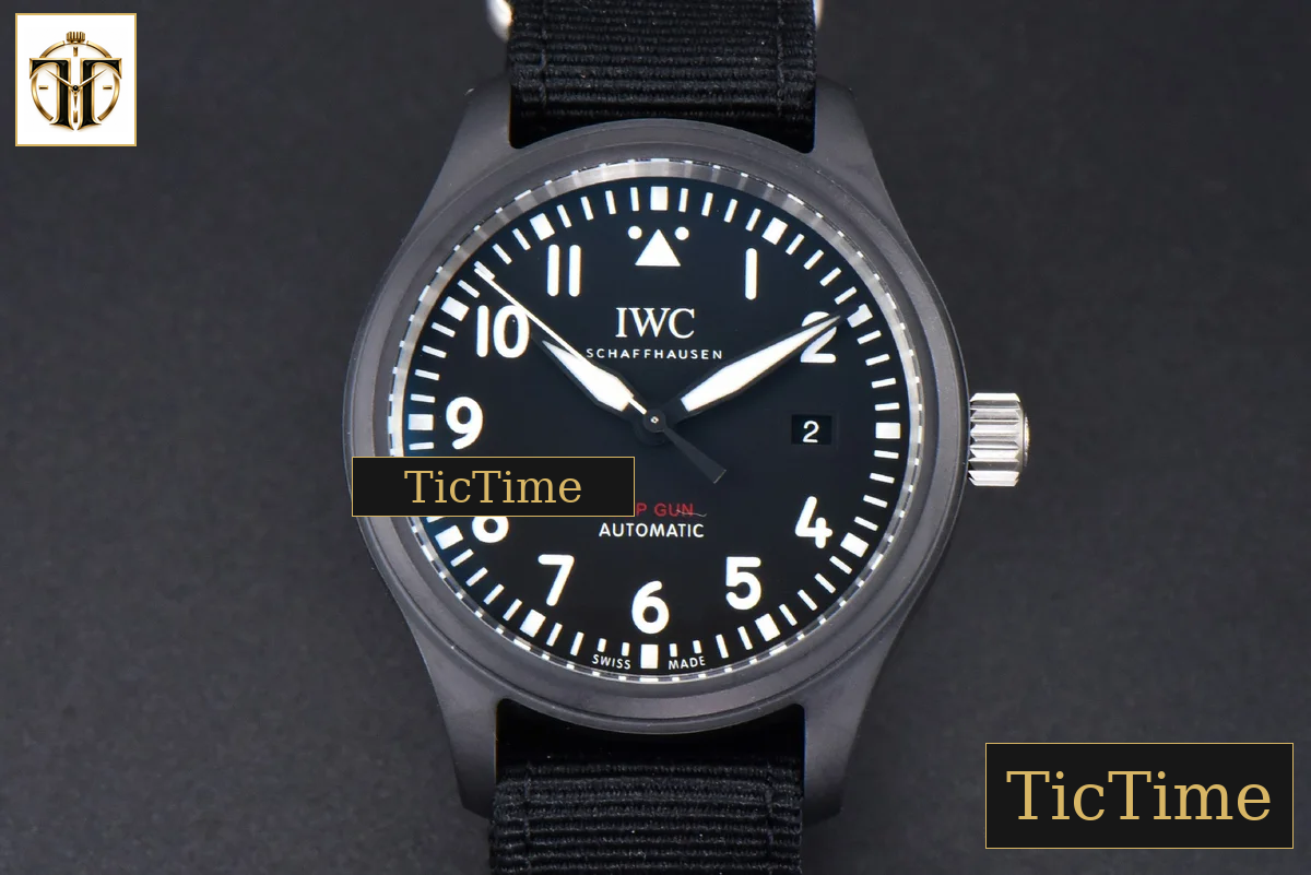 Pilot Top Gun IW326901 41mm ZF Black Ceramic Black Nylon Strap A32111 — foto 3