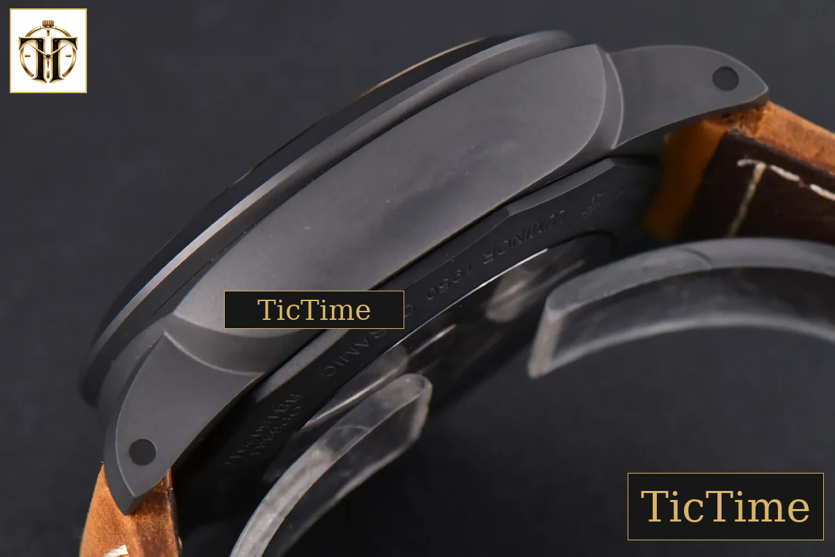 Luminor 1950 GMT PAM441 44mm VSF Ceramic 3 Days Black DIal Leather Strap P9001 — foto 12