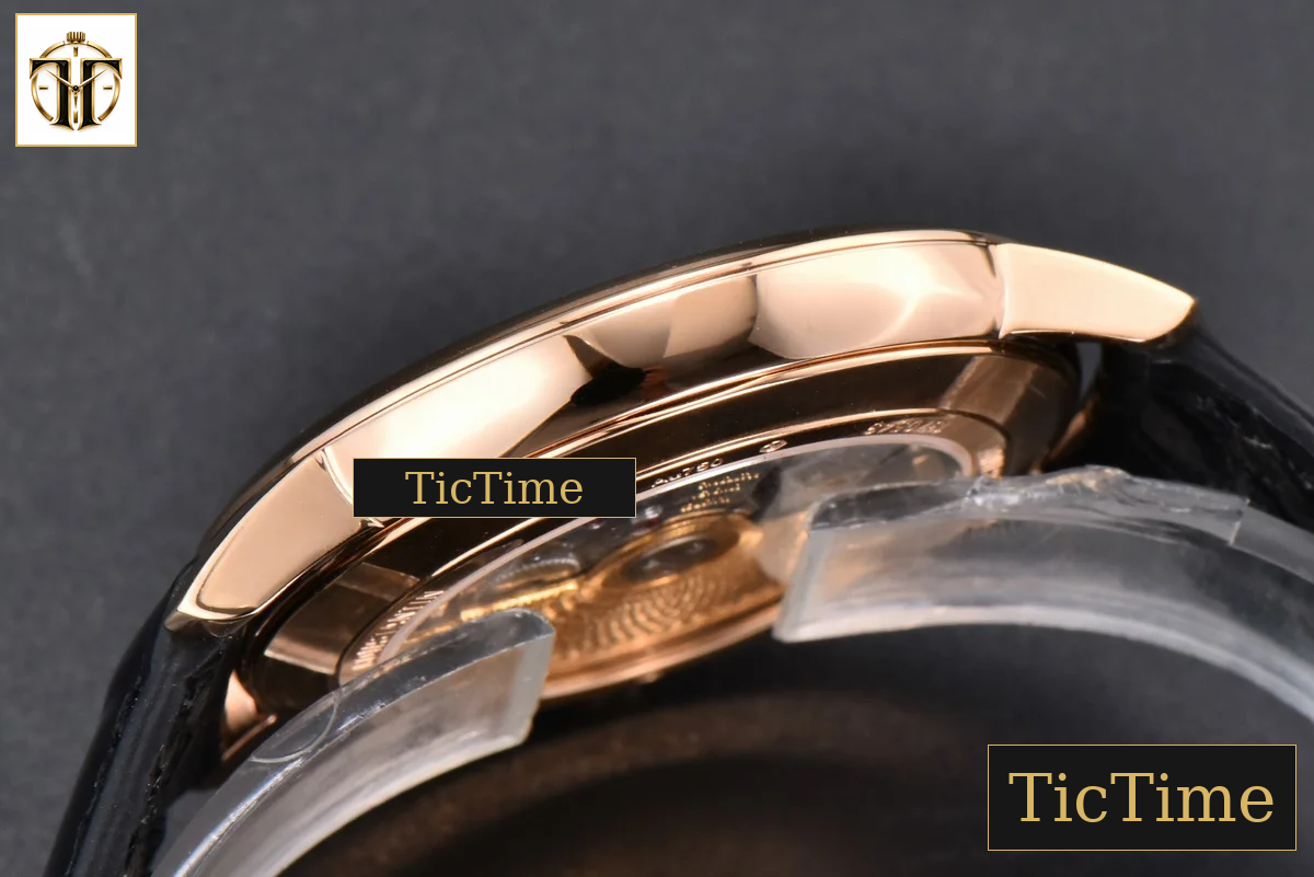 Patrimony Date 40mm ZF RG Black Dial Black Leather Strap Miyota 9015 — foto 13