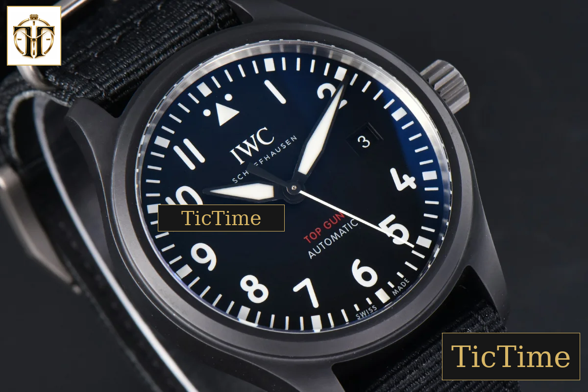 Pilot Top Gun IW326906 41mm V7F Black Ceramic Black Nylon Strap A32111 — foto 12