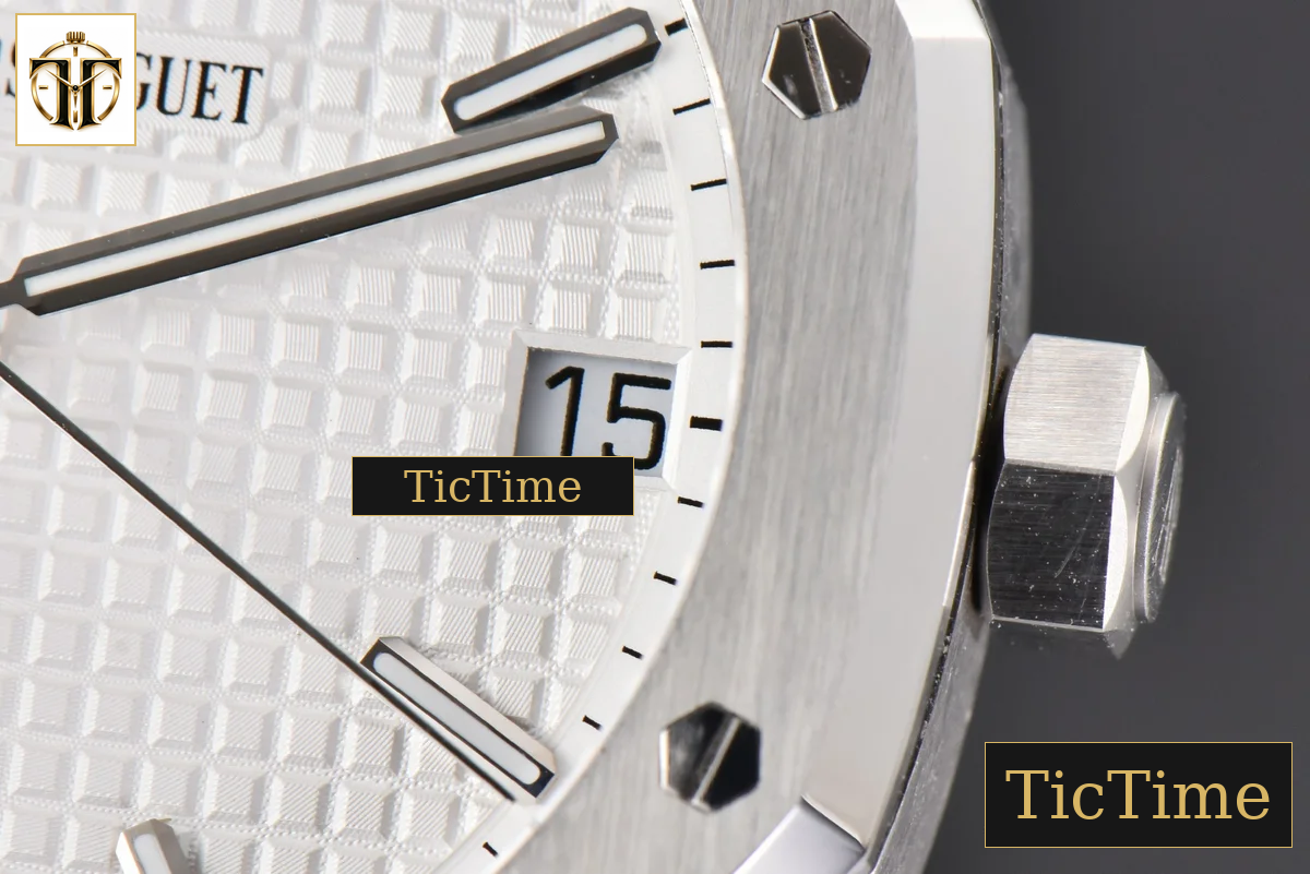 Royal Oak 15500 41mm APSF White Textured Dial SS Bracelet V2 A4302 — foto 9