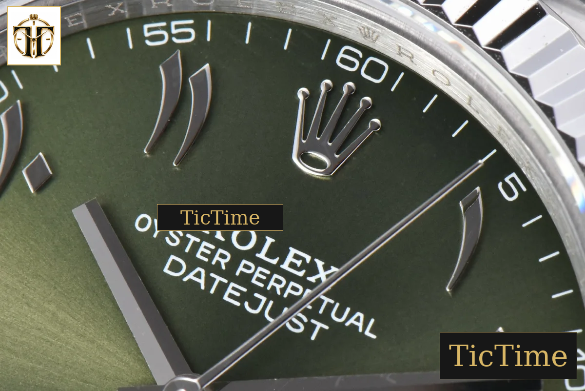 DateJust 126334 41mm BPF Olive Green Arabic Dial Jubilee Bracelet A2824 — foto 5
