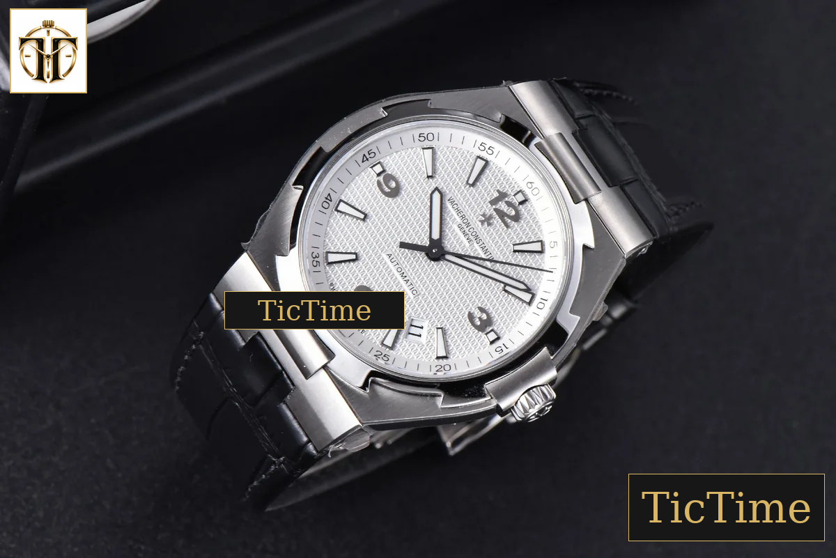 Overseas 47040 42mm MKF White Textured Dial Leather Strap 9015 — foto 4