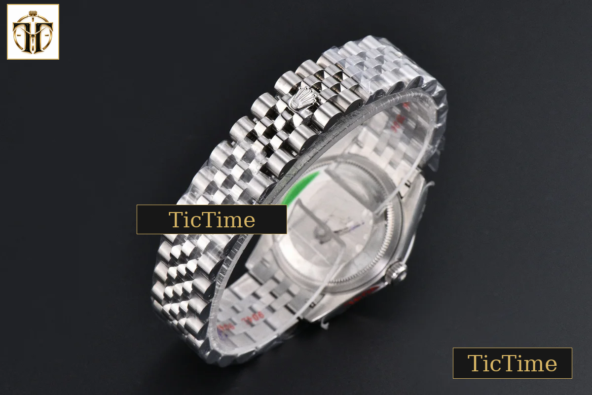 DateJust 904L 31mm GMF Diamond Bezel Red Dial Diamond Marker SS Jubilee Bracelet A2824 — foto 36