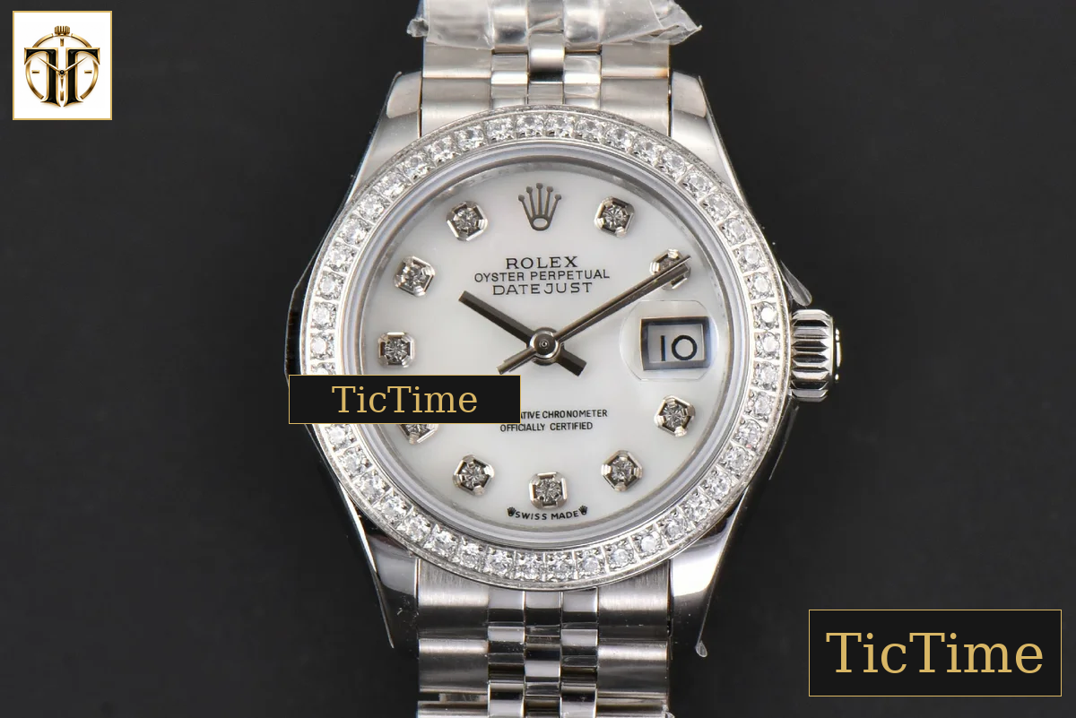 DateJust Ladies 28mm WF Diamond MOP Dial Diamond Marker Jubilee Bracelet A2236 — foto 2