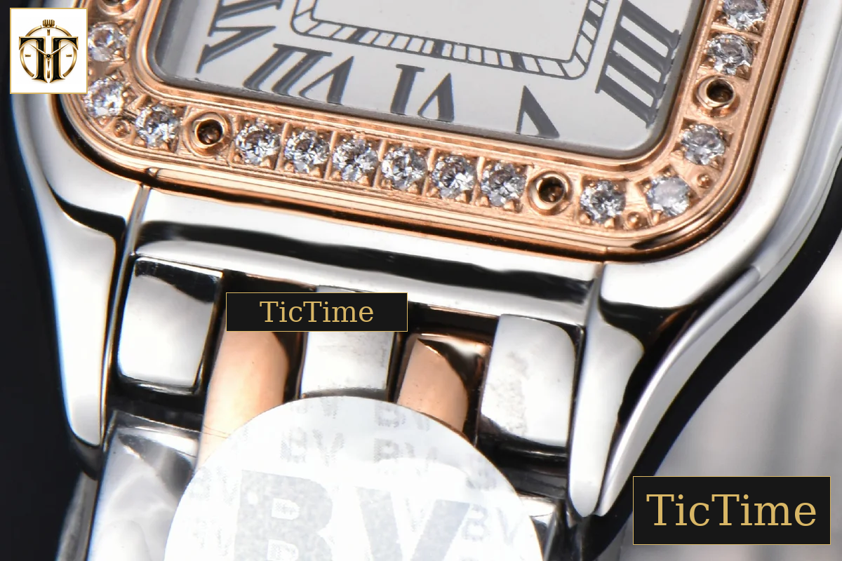 Panthère Secrete Ladies 22mm BVF SS/RG White Dial Diamond Bezel SS/RG Bracelet Ronda Quartz — foto 9