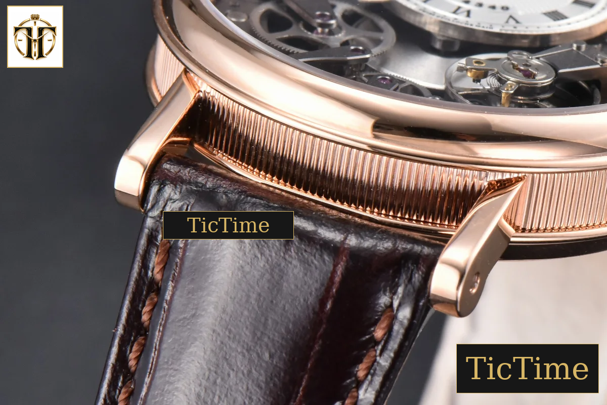 Tradition 7057BR 40mm ZF RG Gray Dial White Subdial Black Leather Strap A505 — foto 8