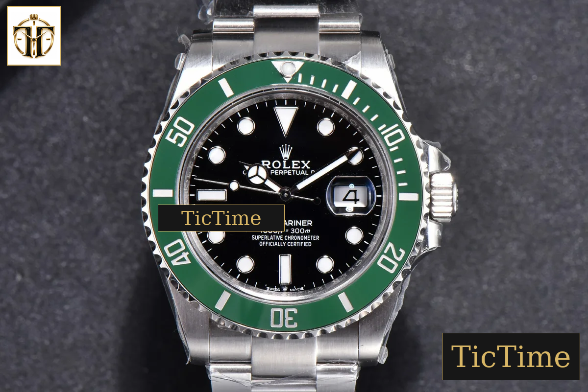 Submariner LV Kermit 904L 126610 41mm VSF Green Ceramic SS Bracelet VS3235 — foto 2