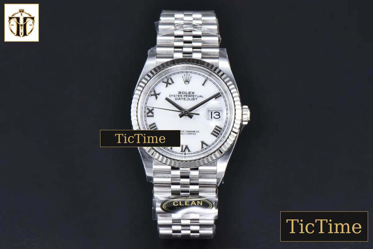 DateJust white Dial Roma Maker Jubilee Bracelet 126234 36mm Clean Factory VR3235 — foto 2
