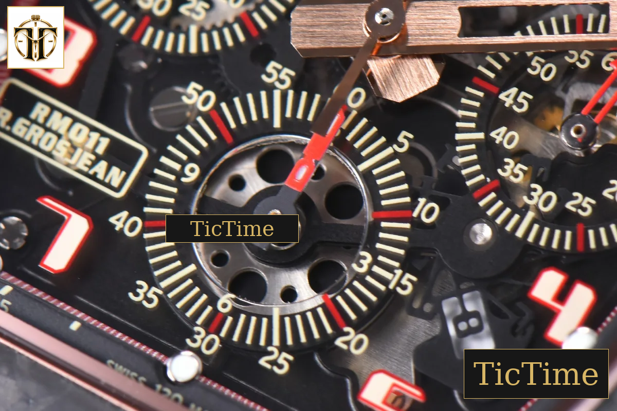 NTPT Chrono RM011 KVF Skeleton Dial Red Crown Black Rubber Strap V2 A7750 — foto 8