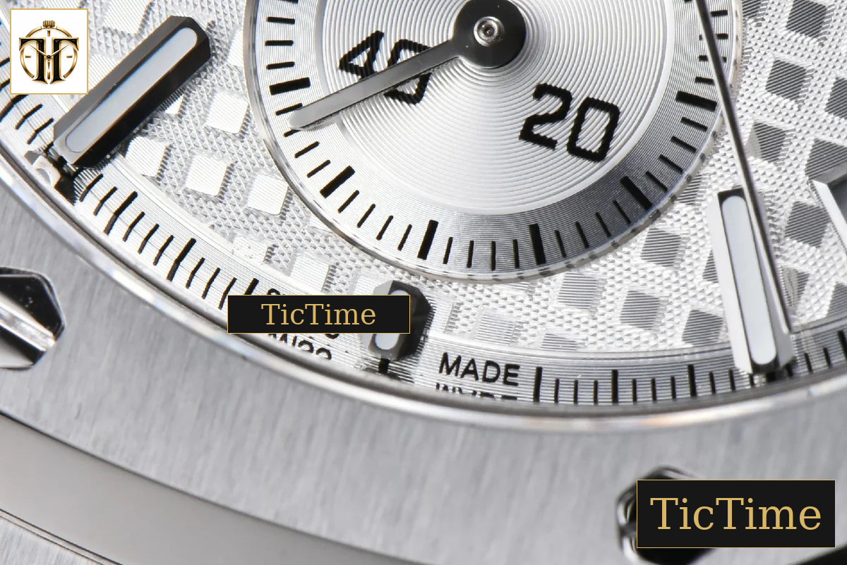 Royal Oak Chronograph 26240 41mm APSF Silver Checkered Silver Subdial SS Bracelet V1 SH4401 — foto 9