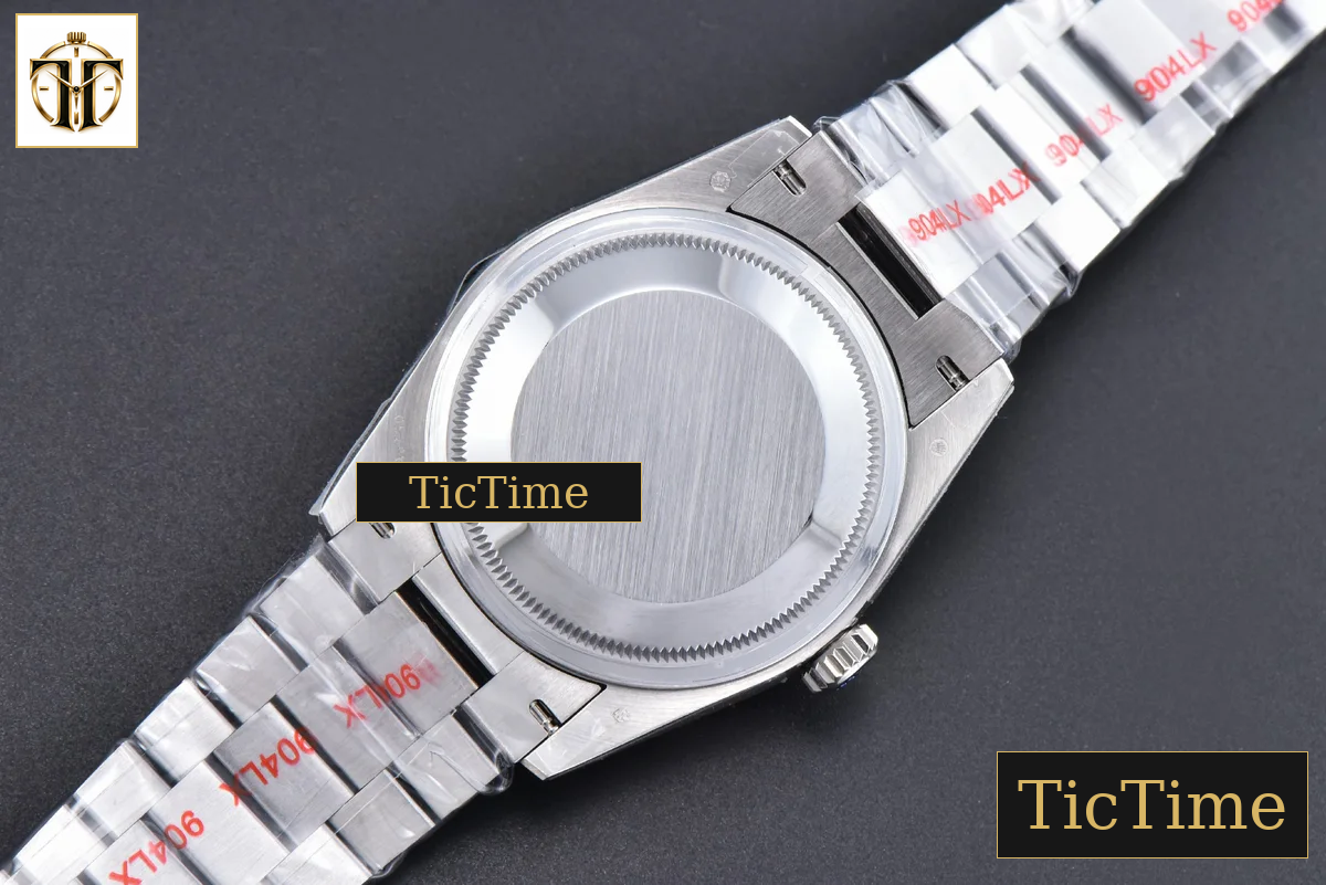 DayDate 36mm GMF SS Diamond Bezel White Dial Roman Marker President Bracelet (Tungsten) A2836 — foto 19