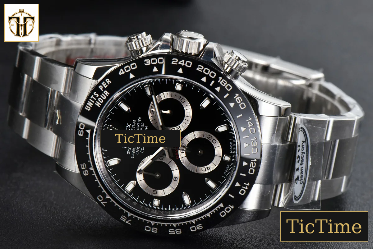 Daytona 116500 Clean Factory Black Ceramic Black Dial SS Bracelet A4130 — foto 15