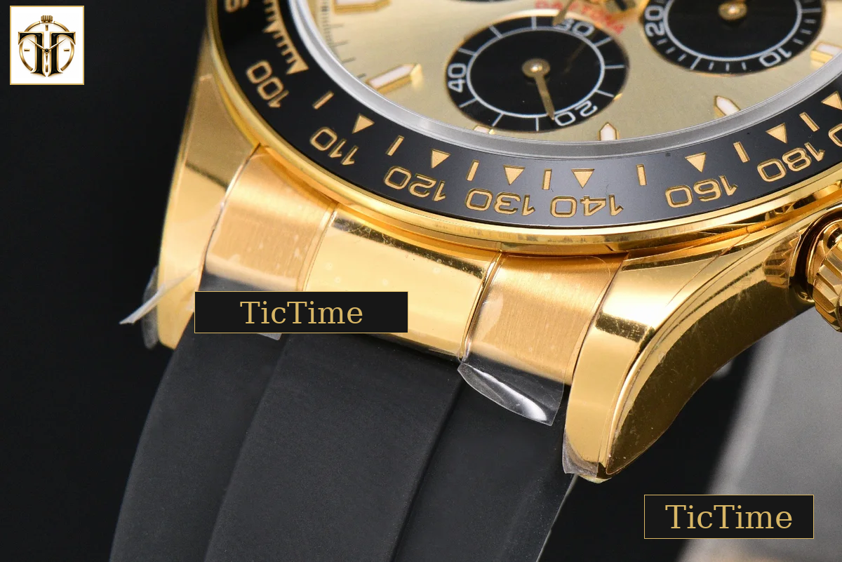 Daytona UFO 126518 40mm UF YG Black Subdial Oysterflex Strap (Free Sprung) UF4131 — foto 10