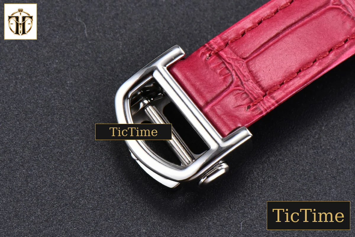 Pasha Ladies 30mm AF RG White Dial Rose Red Leather Strap Jap Quartz — foto 29