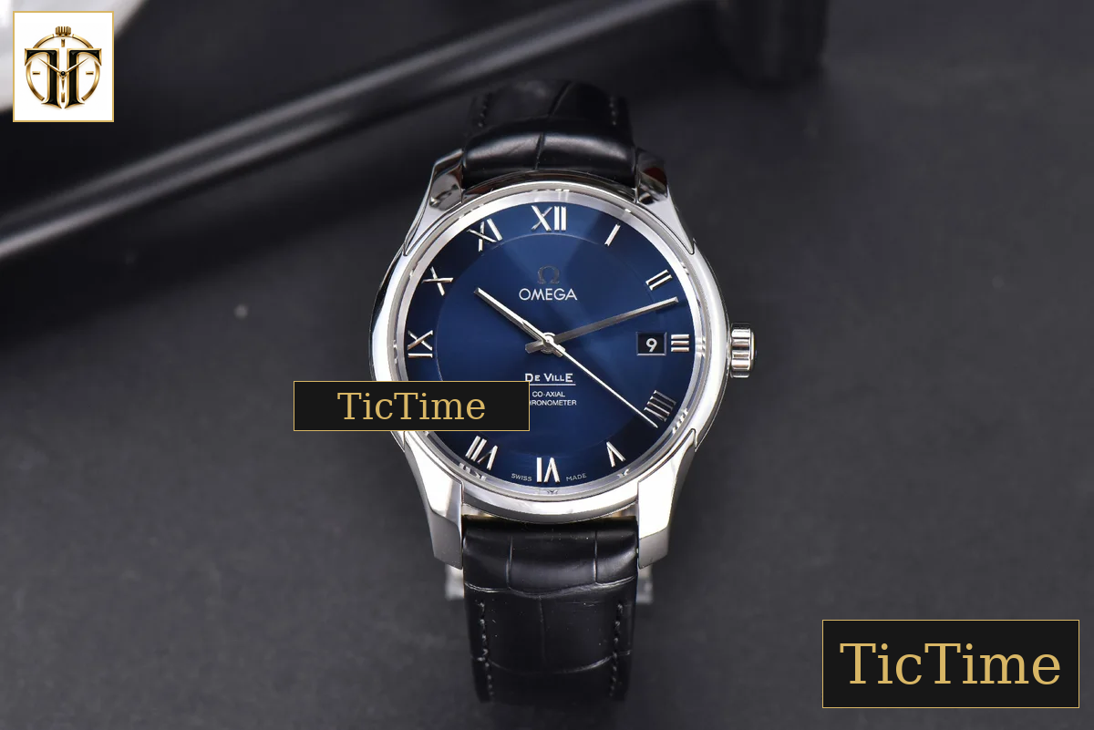 De Ville Hour Vision 41mm VSF Blue Dial Black Croco Strap A8500 — foto 2