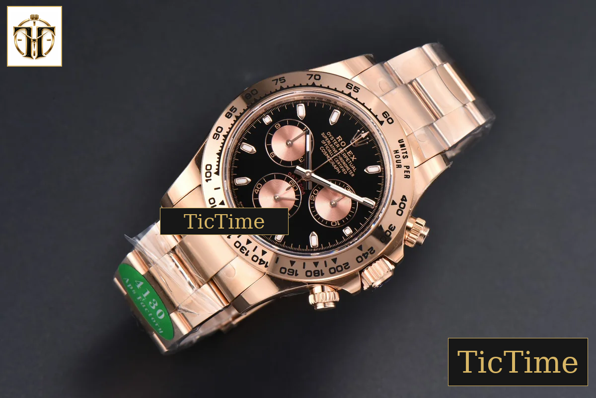 Daytona 116505 APSF RG Black Dial RG Subdial Lume Marker RG Bracelet SH4130 — foto 4
