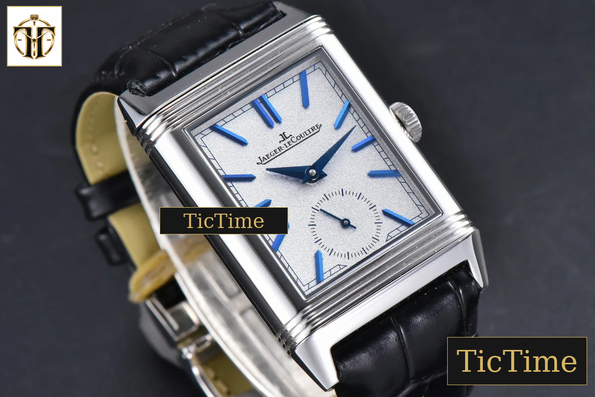 Master Reverso Tribute Small Seconds 30x47mm MGF Silver Dial Blue Hands Leather Strap A854A — foto 11