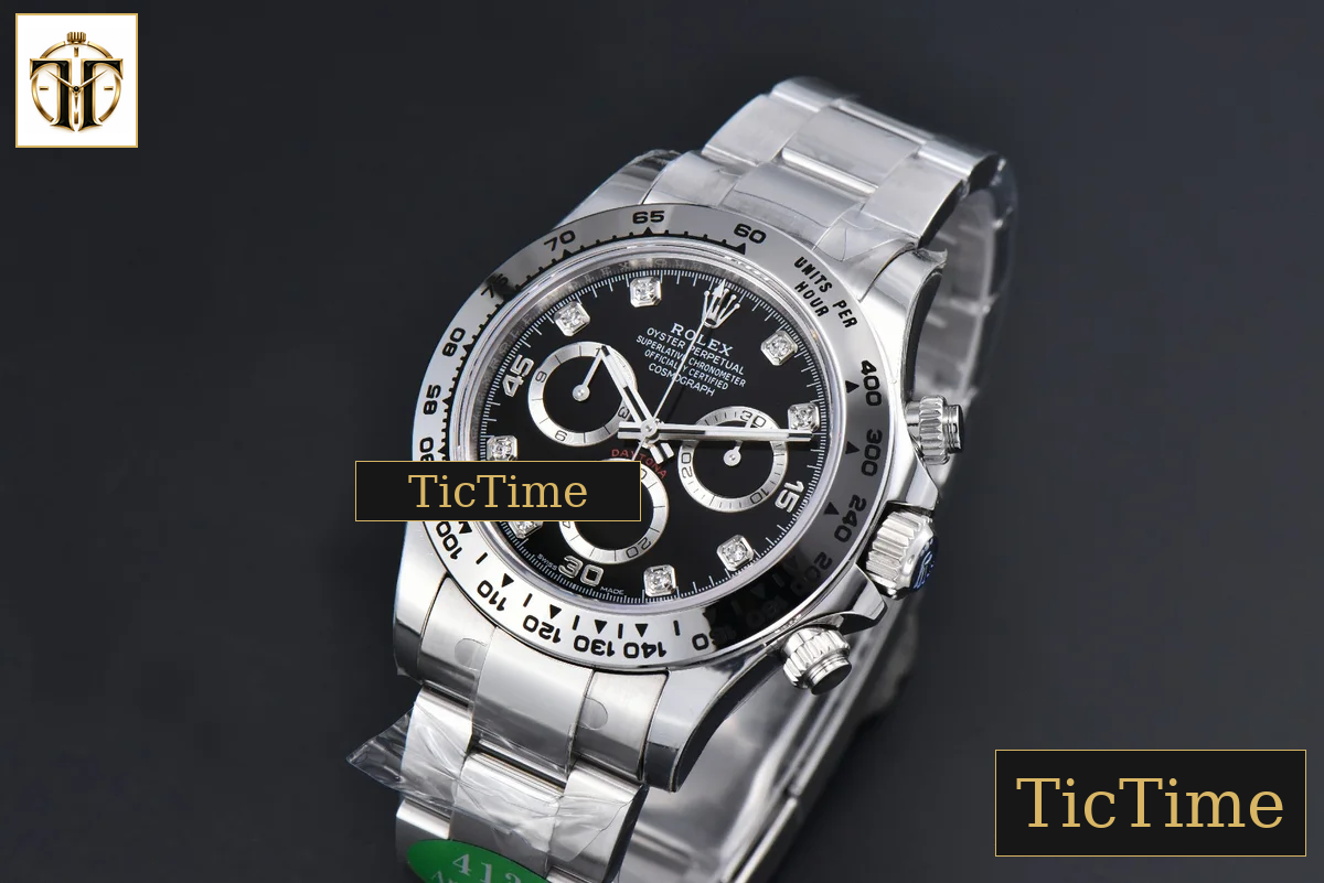 Daytona 116509 APSF SS Black Dial Diamond Marker SS Bracelet SH4130 — foto 5