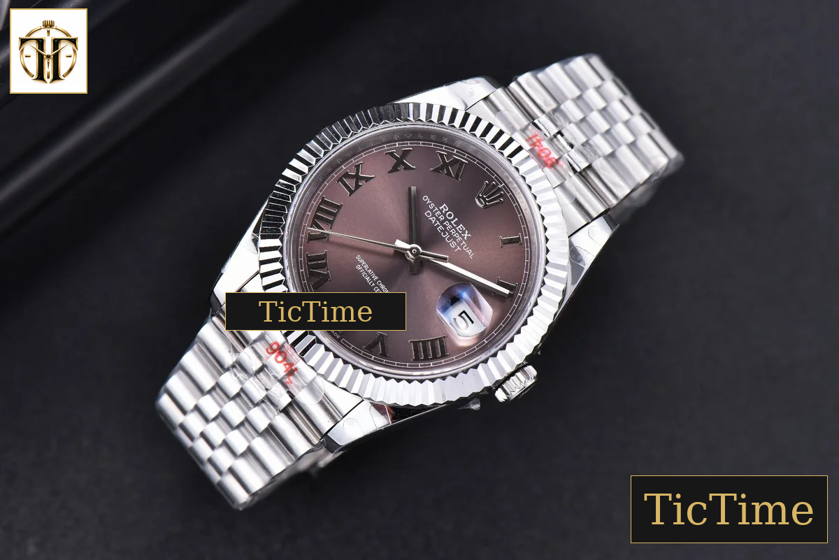 Datejust 41mm GMF SS Gray Dial Roma Marker Fluted Bezel Jubille Bracelet VR3235 — foto 4