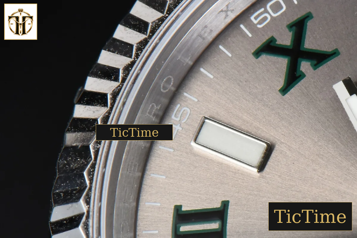 DateJust Wimbledon 36mm BPF Gray Dial Green Roma Marker Oyster Bracelet A2824 — foto 9