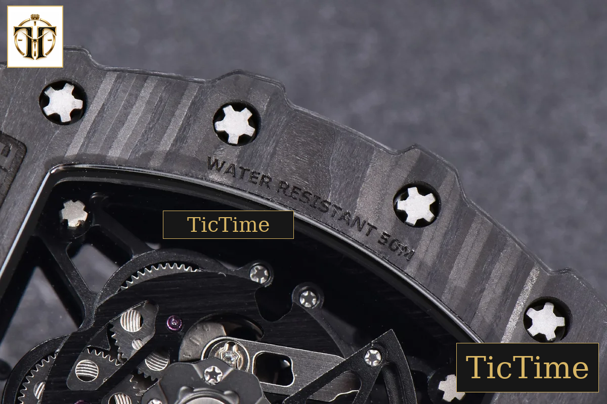 RM035-02 KVF Skeleton Dial Red Yellow Rubber Strap V3 Miyota8215 — foto 18
