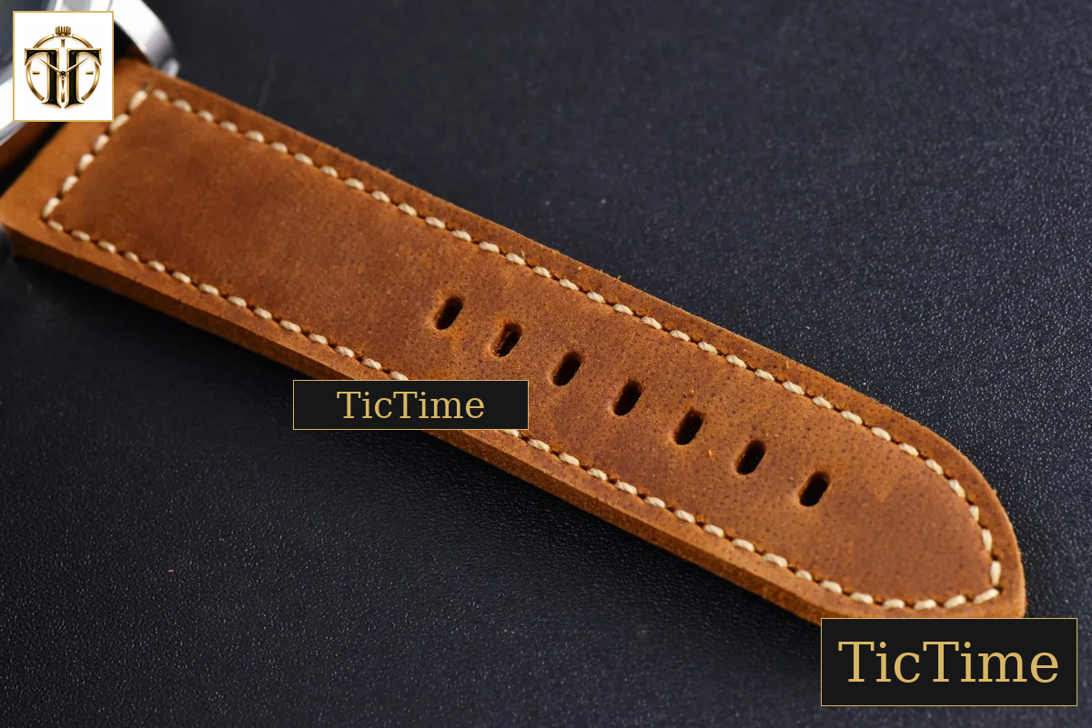 Luminor Marina PAM911 44mm Noob Green Dial Brown Leather Strap A6497 — foto 18